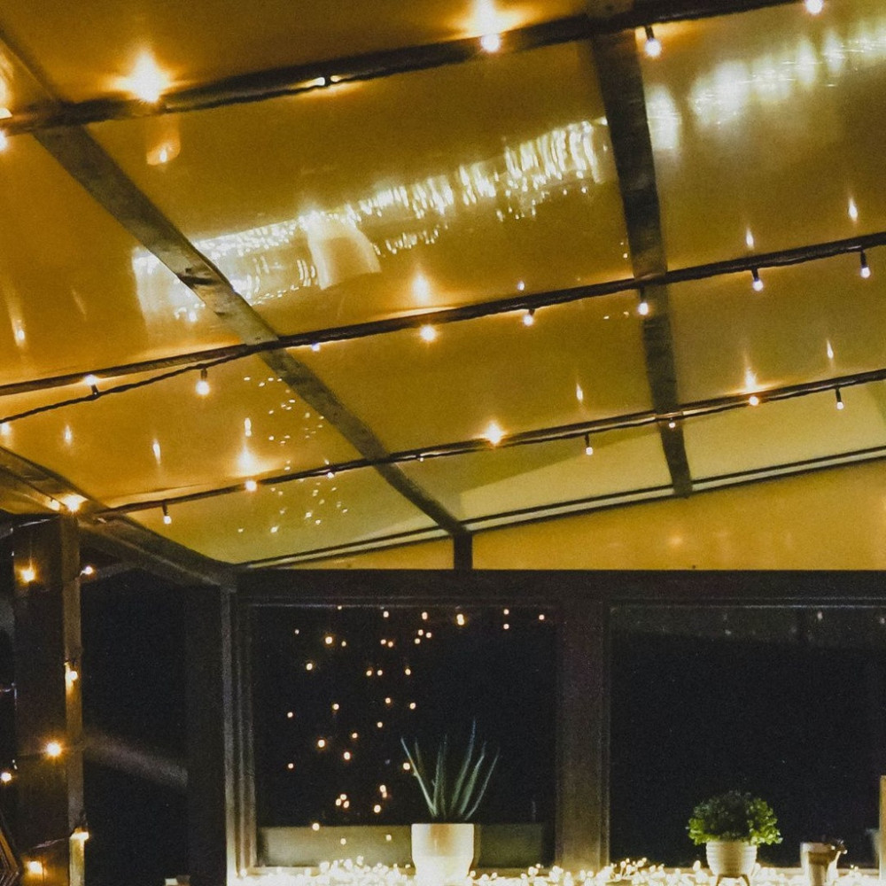 Solárna LED reťaz do exteriéru 10 m, teplá biela, 100 diod